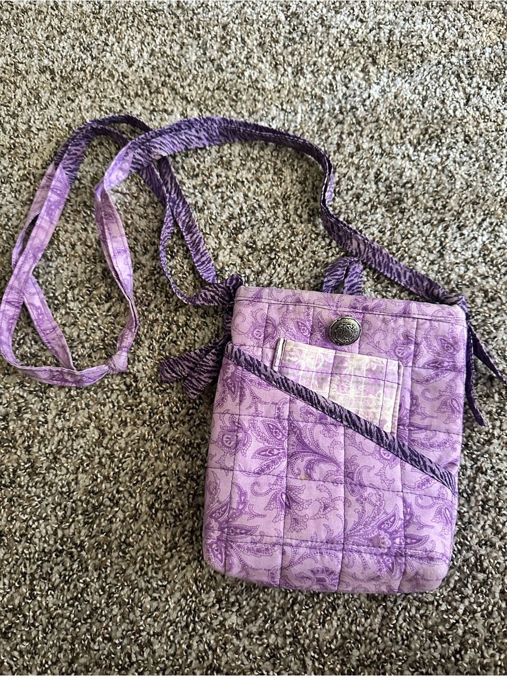 purple crossbody bag